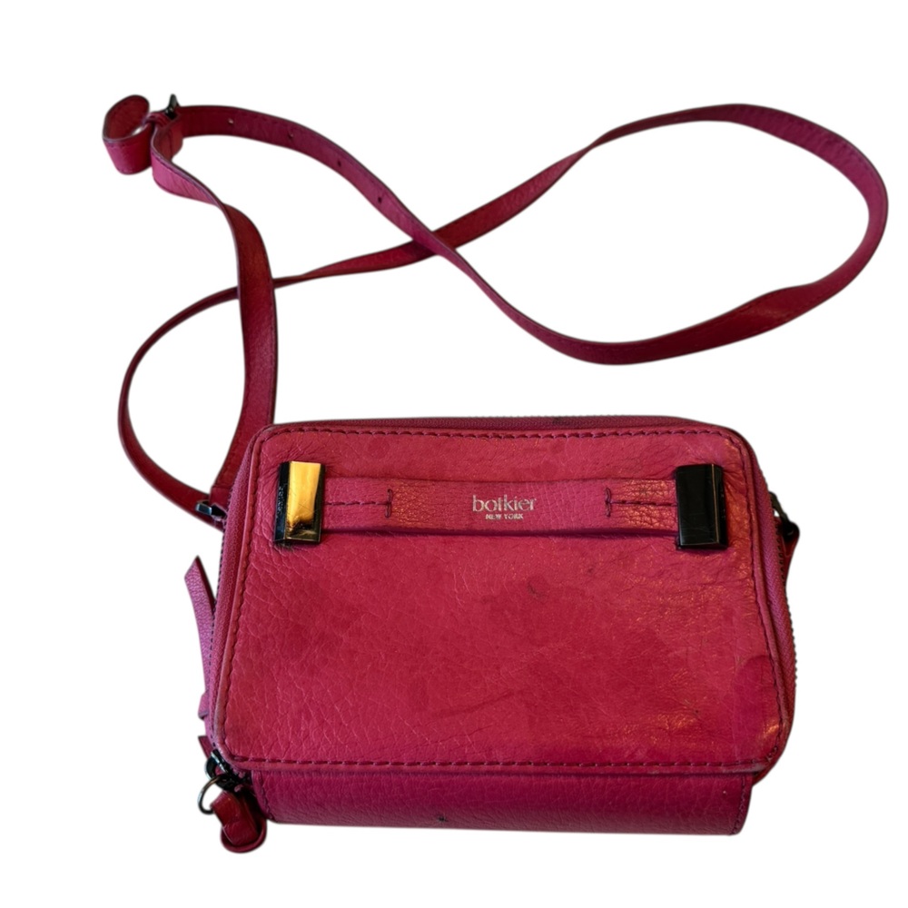 Botkier Pink Crossbody Mini Wallet Zip Bag Sleek Design High End NY